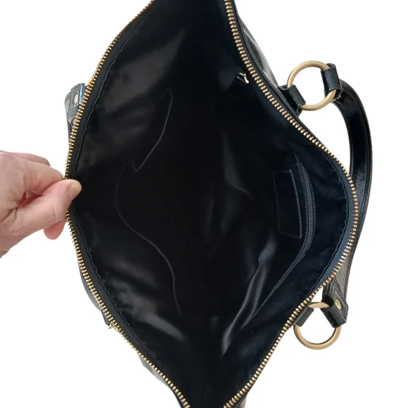 COACH Poppy Daisy Liquid Glass Tote High Shine Patent Leather 17x12 Y2K Style - Picture 4 of 9